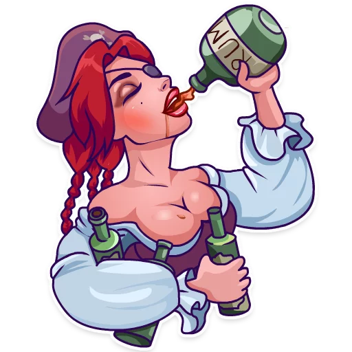 Sticker from the "Rica the Pirate" sticker pack