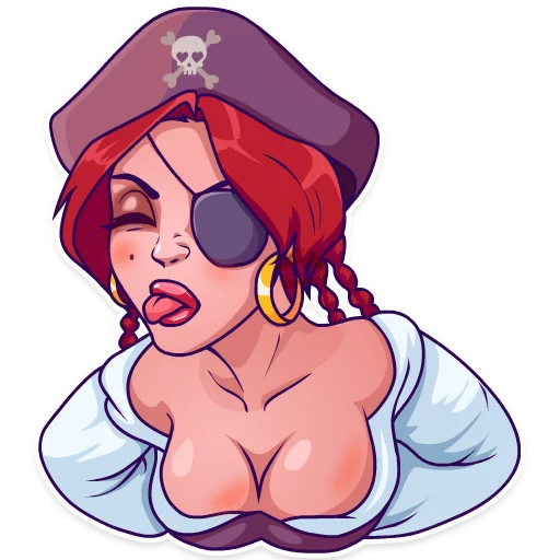 Sticker from the "Rica the Pirate" sticker pack