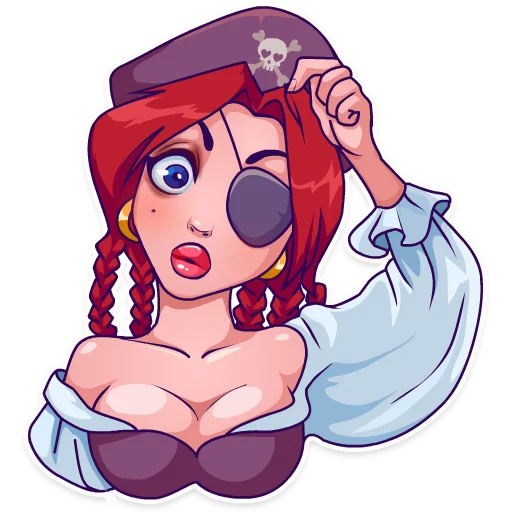 Sticker from the "Rica the Pirate" sticker pack