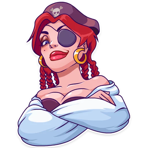 Sticker from the "Rica the Pirate" sticker pack