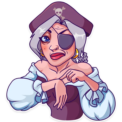 Sticker from the "Rica the Pirate" sticker pack