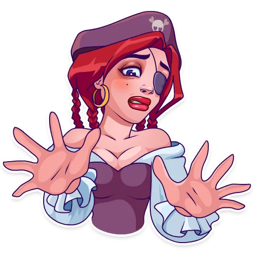 Sticker from the "Rica the Pirate" sticker pack