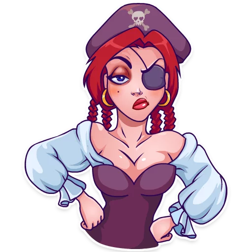 Sticker from the "Rica the Pirate" sticker pack