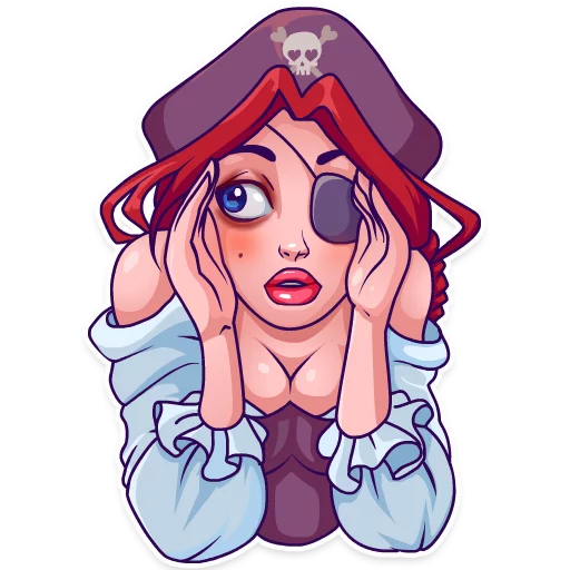 Sticker from the "Rica the Pirate" sticker pack