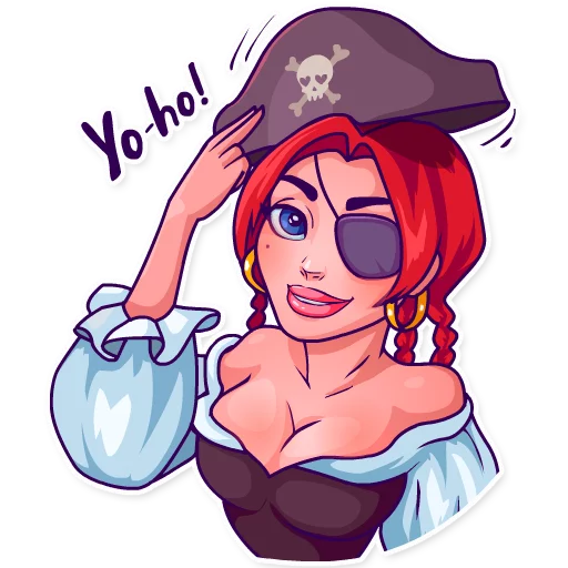 Sticker from the "Rica the Pirate" sticker pack