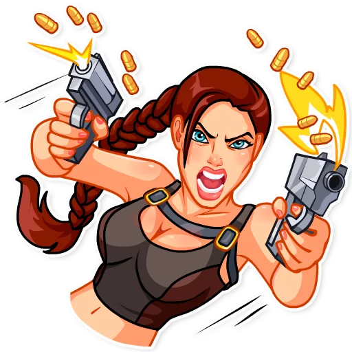 Sticker from the "Tomb Raider" sticker pack