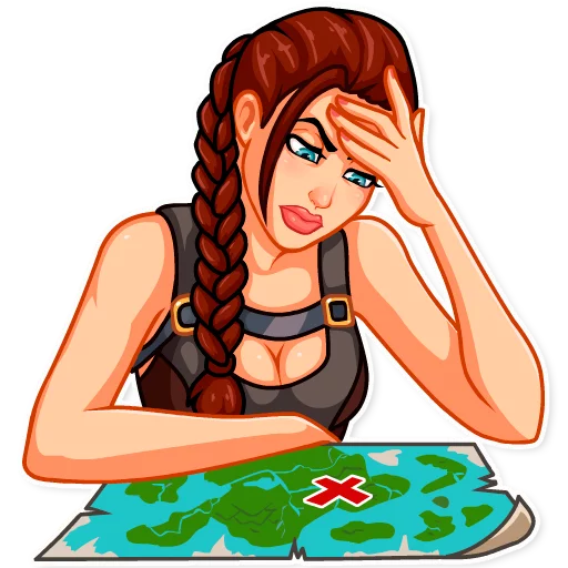 Sticker from the "Tomb Raider" sticker pack