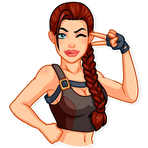 Sticker from the "Tomb Raider" sticker pack