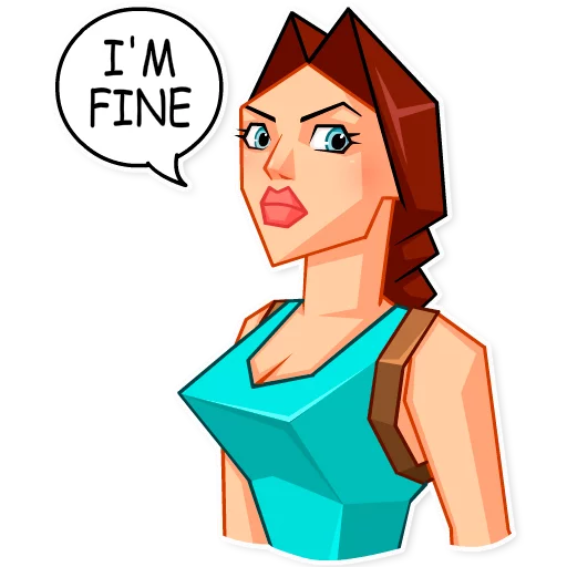 Sticker from the "Tomb Raider" sticker pack