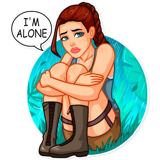 Sticker from the "Tomb Raider" sticker pack