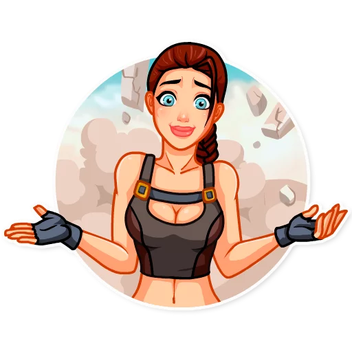 Sticker from the "Tomb Raider" sticker pack