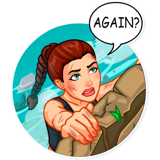 Sticker from the "Tomb Raider" sticker pack