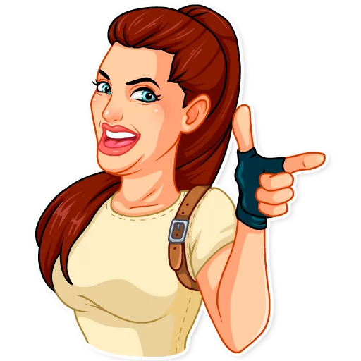 Sticker from the "Tomb Raider" sticker pack