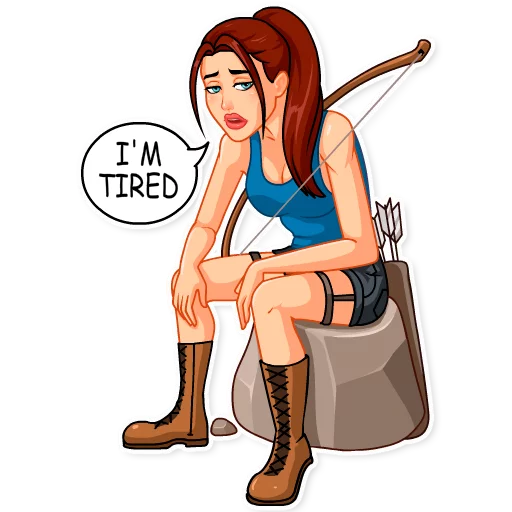 Sticker from the "Tomb Raider" sticker pack