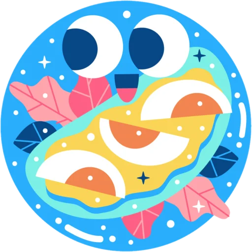 Sticker from the "flat food" sticker pack