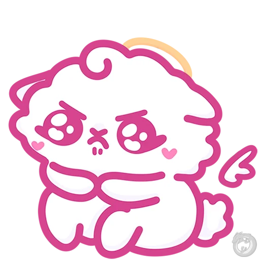 Sticker from the "Ангелок и Чертенок" sticker pack