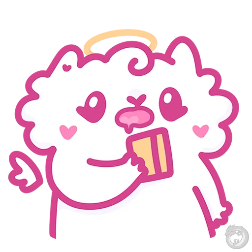 Sticker from the "Ангелок и Чертенок" sticker pack