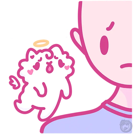 Sticker from the "Ангелок и Чертенок" sticker pack