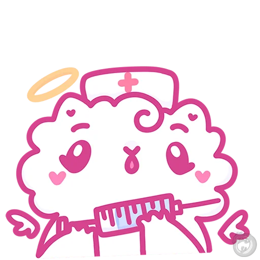 Sticker from the "Ангелок и Чертенок" sticker pack