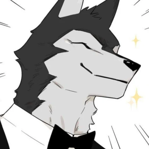 Sticker from the "Wolf Butler And His Cat Master" sticker pack