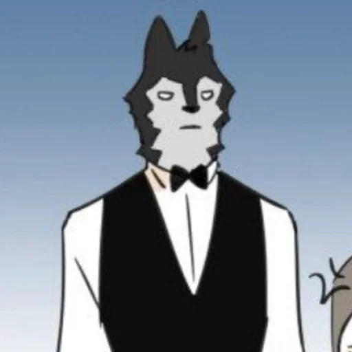 Sticker from the "Wolf Butler And His Cat Master" sticker pack