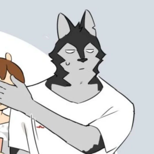 Sticker from the "Wolf Butler And His Cat Master" sticker pack