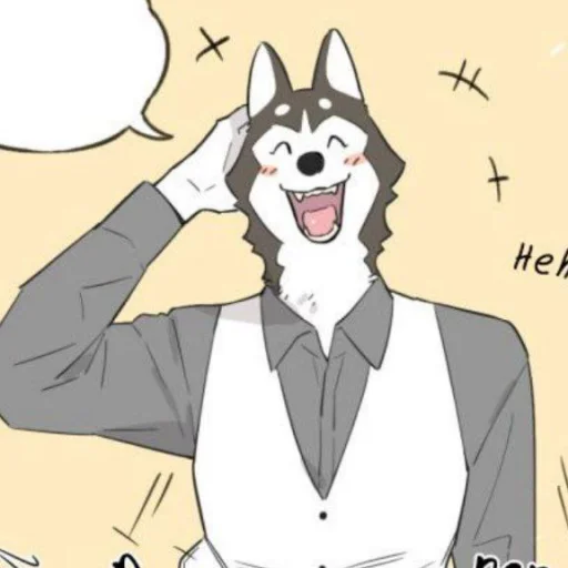 Sticker from the "Wolf Butler And His Cat Master" sticker pack