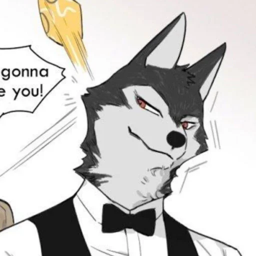 Sticker from the "Wolf Butler And His Cat Master" sticker pack