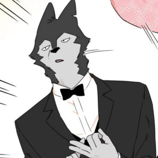 Sticker from the "Wolf Butler And His Cat Master" sticker pack