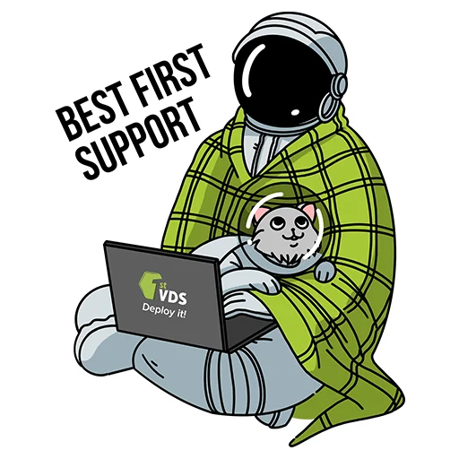 Sticker from the "FirstVDS - космос, хостинг и котики🐈" sticker pack