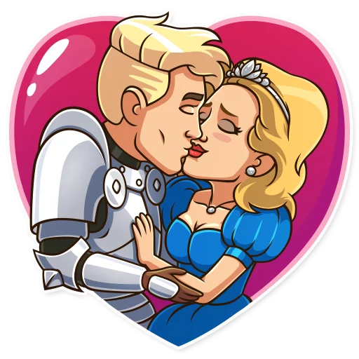 Sticker from the "Romantic Knight" sticker pack