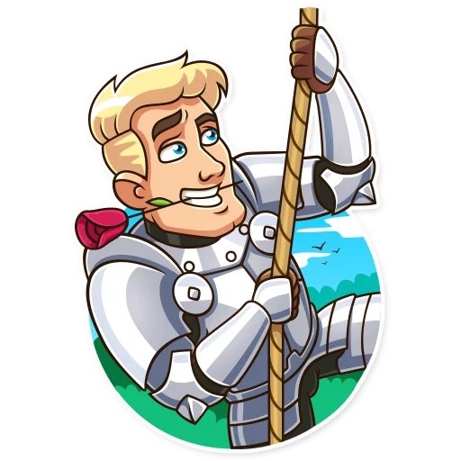 Sticker from the "Romantic Knight" sticker pack