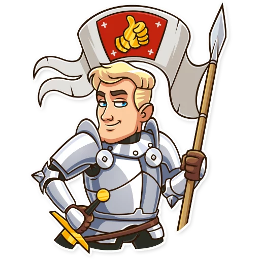 Sticker from the "Romantic Knight" sticker pack