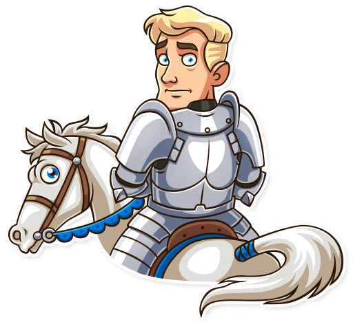 Sticker from the "Romantic Knight" sticker pack