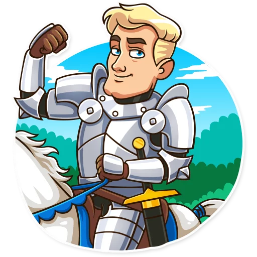 Sticker from the "Romantic Knight" sticker pack