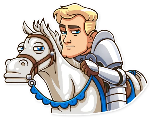 Sticker from the "Romantic Knight" sticker pack