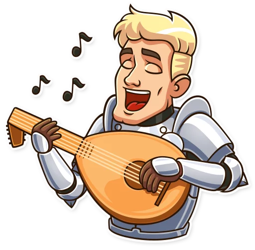 Sticker from the "Romantic Knight" sticker pack