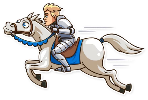 Sticker from the "Romantic Knight" sticker pack