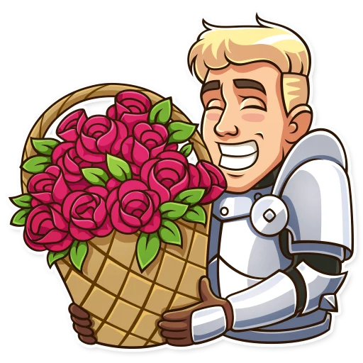 Sticker from the "Romantic Knight" sticker pack