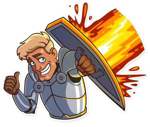 Sticker from the "Romantic Knight" sticker pack