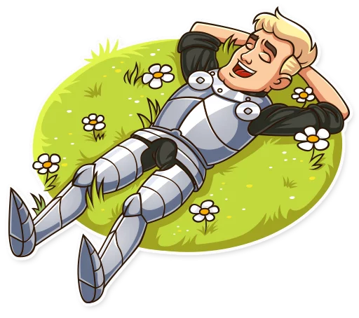 Sticker from the "Romantic Knight" sticker pack