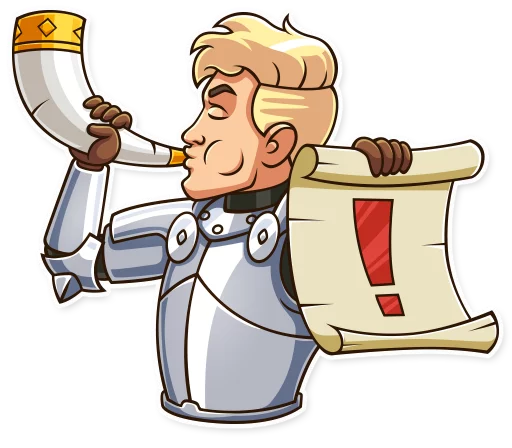 Sticker from the "Romantic Knight" sticker pack