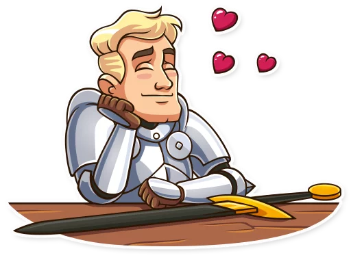 Sticker from the "Romantic Knight" sticker pack