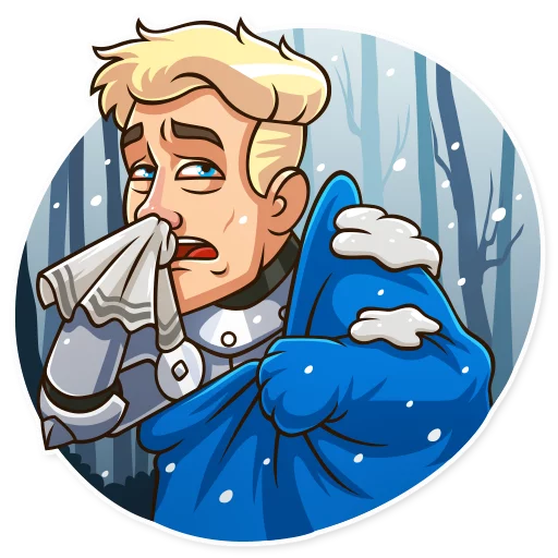 Sticker from the "Romantic Knight" sticker pack