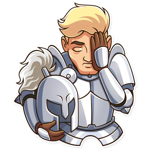 Sticker from the "Romantic Knight" sticker pack