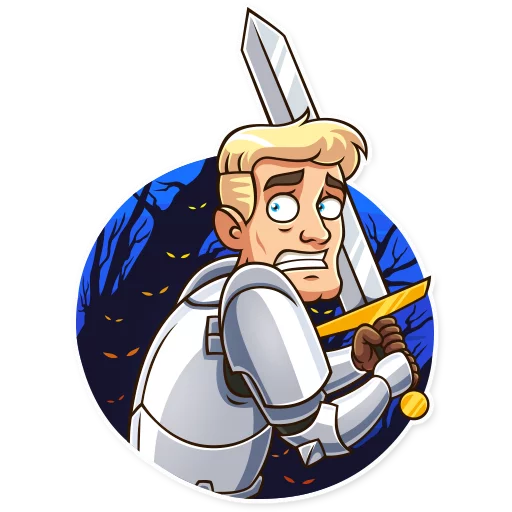 Sticker from the "Romantic Knight" sticker pack