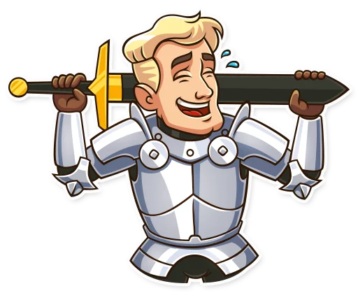 Sticker from the "Romantic Knight" sticker pack