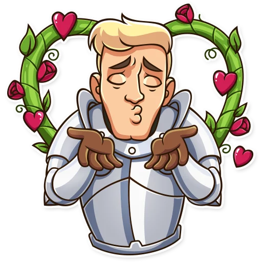 Sticker from the "Romantic Knight" sticker pack