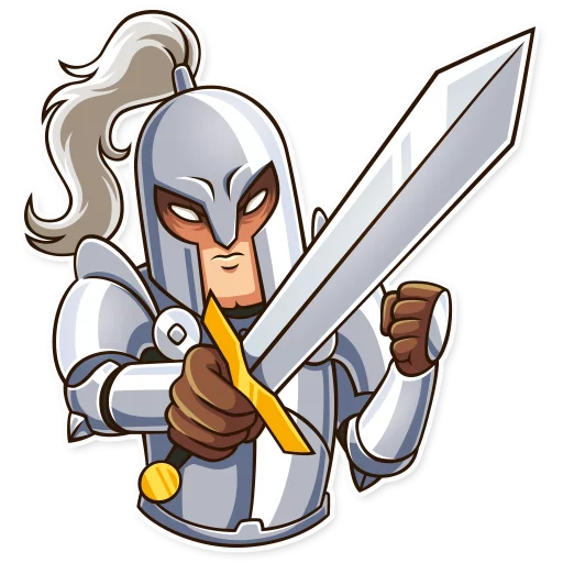 Sticker from the "Romantic Knight" sticker pack