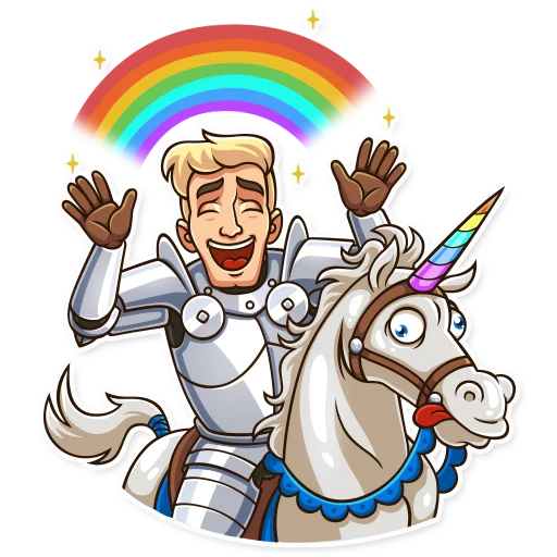 Sticker from the "Romantic Knight" sticker pack